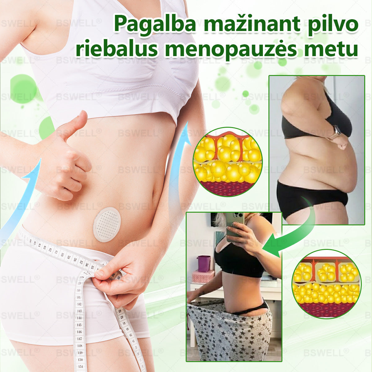 👩‍⚕️BSWELL® Nano mikroadatinis lieknėjimo pleistras – Matomi pokyčiai per 28 dienas Svorio kontrolei, širdies sveikatai, cukraus balansui, žarnynui ir sąnariams.