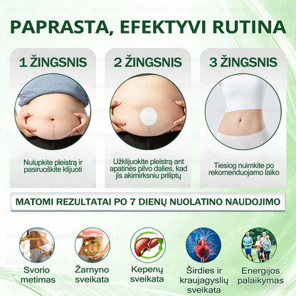 👩‍⚕️BSWELL® Nano mikroadatinis lieknėjimo pleistras – Matomi pokyčiai per 28 dienas Svorio kontrolei, širdies sveikatai, cukraus balansui, žarnynui ir sąnariams.