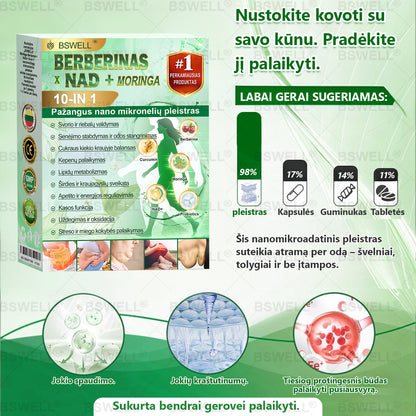 👩‍⚕️BSWELL® Nano mikroadatinis lieknėjimo pleistras – Matomi pokyčiai per 28 dienas Svorio kontrolei, širdies sveikatai, cukraus balansui, žarnynui ir sąnariams.